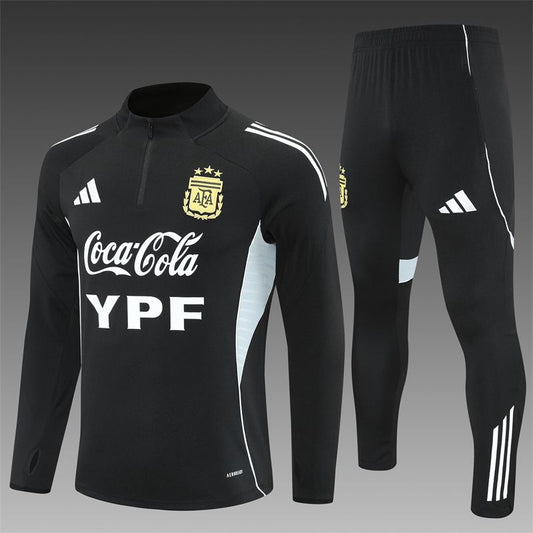 25-26 Argentina Black Training Suit - ClubKits