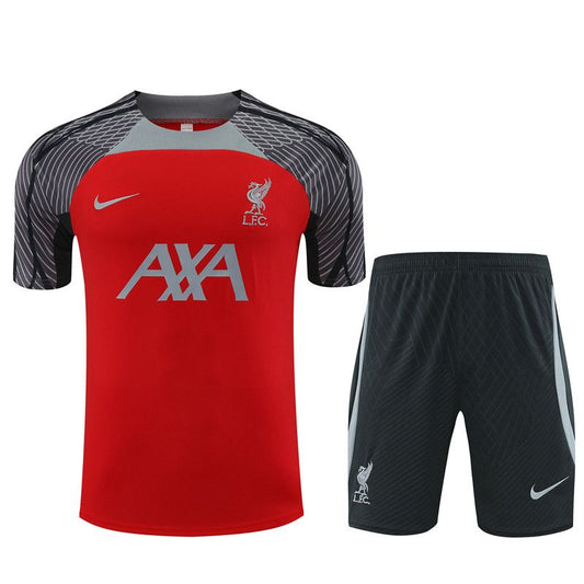 25/26 Liverpool Short sleeve training suit gray and red