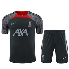 25/26 Liverpool Short sleeve training suit gray and green